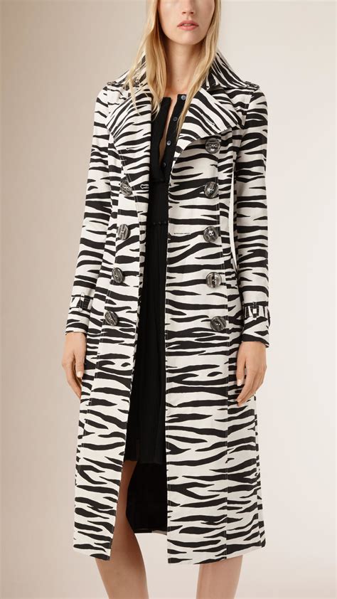 zebra print trench coat